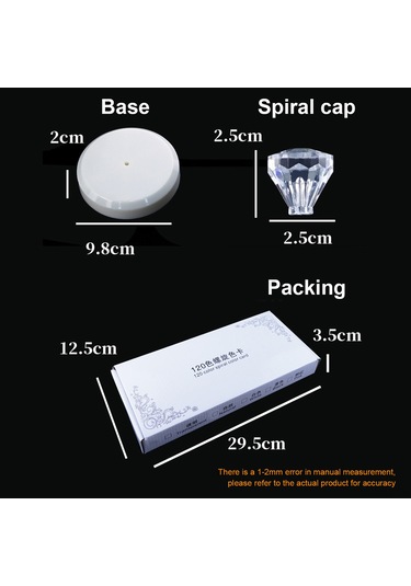 Reedark 120'lik Spiral Tırnak Ucu Standı - Profesyonel Manikür Gösterim Raftı