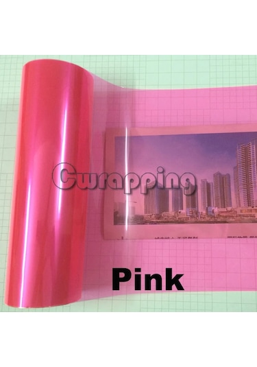 Pembe- 40 Cm X 150 Cm-oto Araba Tonu Far Arka Lambası Sis Işık Vinil Duman Film Levhası Etiket Kapak Araba Şekillendiri