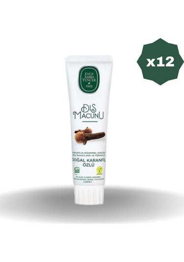 Eyüp Sabri Tuncer Doğal Karanfil Özlü Diş Macunu 90 Ml - 12 Adet
