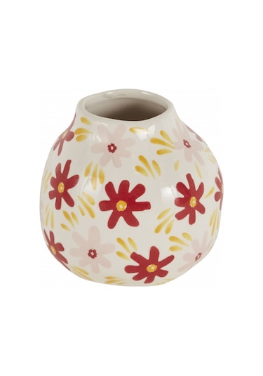 Karaca Home Spring Çiçek Desenli Vazo Kırmızı 300.23.01.0370