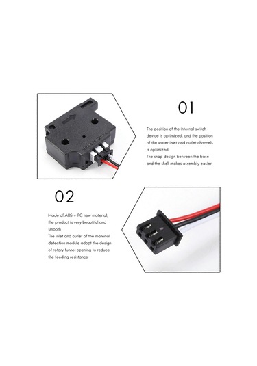 Ender İçin 1m Kablolu 3d Yazıcı Filament Algılama Modülü, Malzeme Kaçıklığı Sensörü