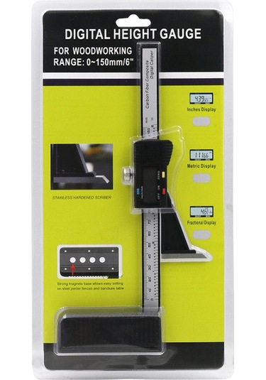 Hangfox Ahşap İşleri İçin 0-150mm Elektromanyetik Tabanlı Dijital Yükseklik Ölçücüsü - Kesme Ve İşaretleme İçin Hassas Ölçüm Aleti