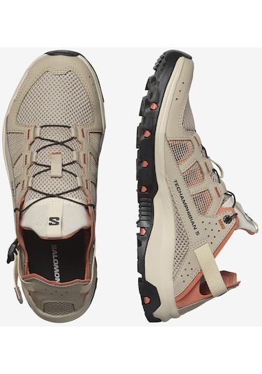 Salomon Techamphıbıan 5 W White Pepper/Bleached Sand/Living Coral Outdoor Ayakkabı - Bej