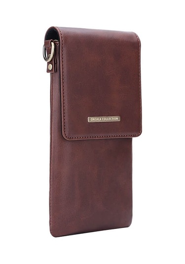 Onsala Boyun Askılı Cep Telefonu Kılıfı Evrensel Kahverengi 120