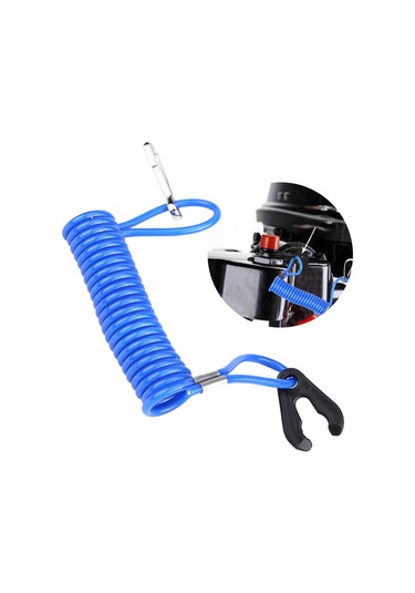 Konesam Yamaha Dış Motor İçin Acil Durdurma Kablosu - Mükemmel Dayanıklı Abs Plastik, Su Geçirmez, Kolay Kurulum Mavi Rope Diğer