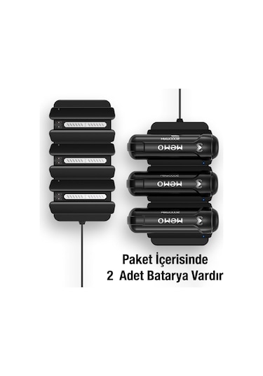 MEMO DL10 Telefon Soğutucu Fan Batarya Şarj Paneli + 2 Yedek Powerbank