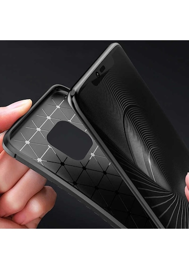 Huawei Mate 20 Pro Kılıf Karbon Silikon Case