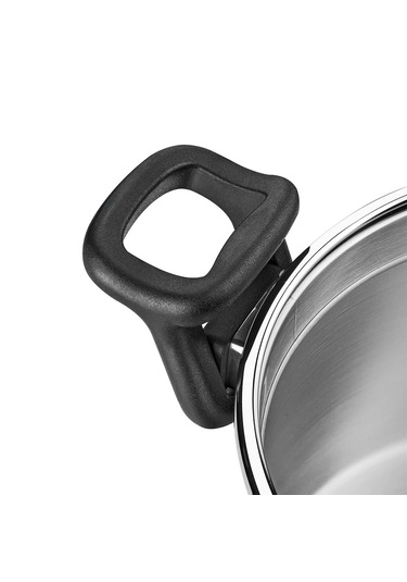 Nehir Napoli 24 Cm Paslanmaz Çelik Süzgeç Kapaklı Fonksiyonel Derin Tencere