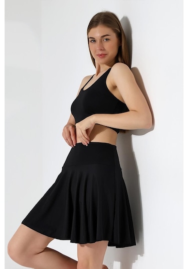 Life For Moda Yüksek Bel Şortlu Etek Bikini Altı Mayo Esnek Kumaş Plaj & Spor Şort Etek Siyah Siyah Life For Moda Yüksek Bel Şortlu Etek Bikini Altı Mayo Esnek Kumaş Plaj & Spor Şort Etek Siyah Siyah