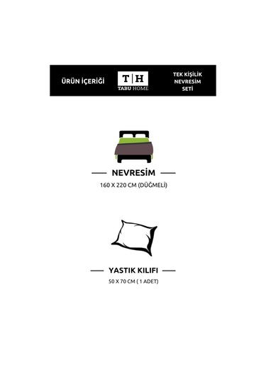 Tabu Home Puantiyeli Beyaz Tek Kişilik Nevresim Seti