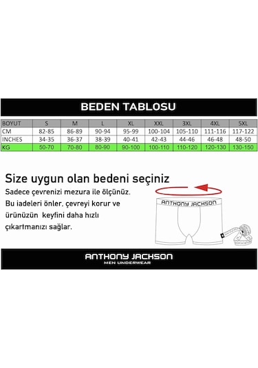 Anthony Jackson Likralı 6'Lı Kutu Premium Erkek Boxer Quinn