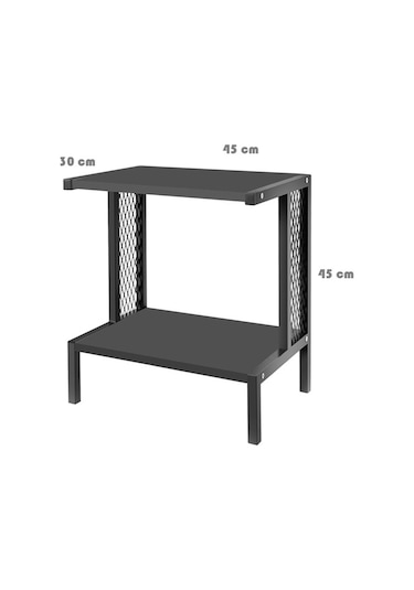 Yazıcı Sehpası - Ceviz Tekerli 45x30
