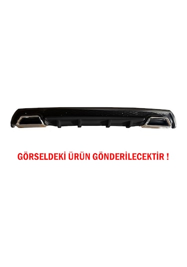 Toyota Corolla 2007-2012 Difüzör Arka Tampon Eki 4 Egzoz Çıkışlı Siyah Lüx Tip