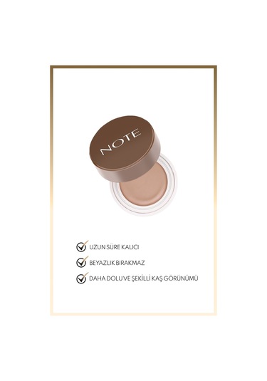 Note Cosmetics Brow Pomade Kalıcı Kaş Pomadı 01 Light Brown
