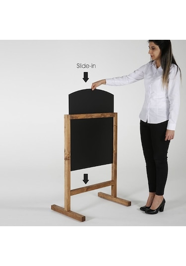 Ahşap Miniboard 60x78cm Siyah Siyah