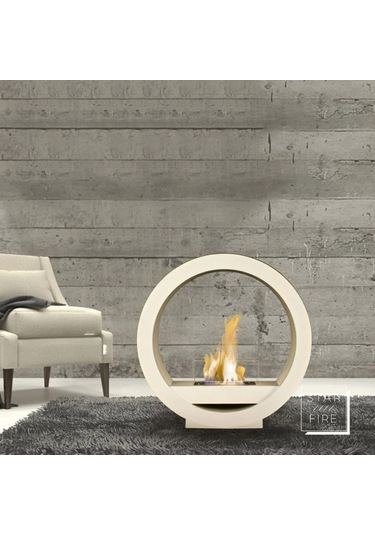 Starfire Round Design Taşınabilir Bioethanol Şömine Siyah