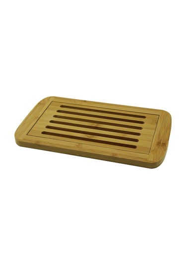 Izgaralı - Hazneli Ahşap Bambu Kesim Panosu 21x36cm 5256 Çok Renkli