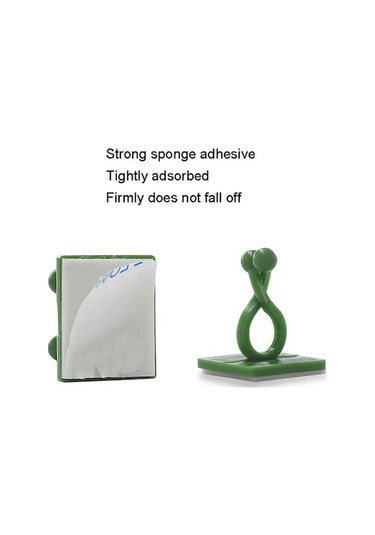 Rogfer 50pcs Bitki Tırmanma Duvarı Toka Asma Tracess Bitki Fixer Kendi Kendinden Yapışkan Kancalar Yeşil , Boyut:orta