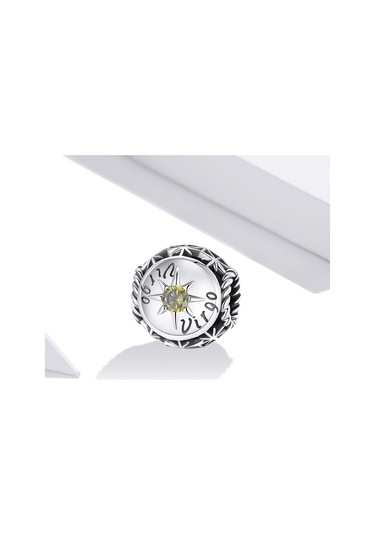 S925 Ayar Gümüş On İki Takımyıldızı Zirkon Boncuk Dıy Bilezik Kolye Aksesuarları, Stil: Başak Çok Renkli