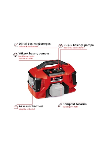 Einhell PRESSITO 18/21 - Solo Akülü Kompresör - 4020467