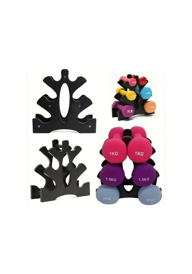 Hightower 1 Adet 3 Katlı Ev Ve Spor Salonu İçin Dambıl Rafı Pp Malzeme Kompakt Tasarım