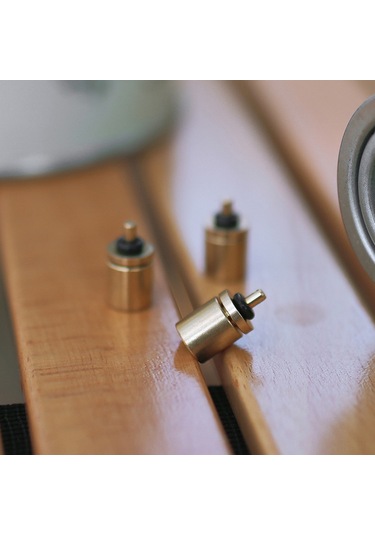 Mufunye Kuru Bakır Gaz Tankı Doldurma Adaptörü, Kamp Fırını Aksesuarı, Hızlı Doldurma, Kaçak Engelleme, 2 Adet Set Altın