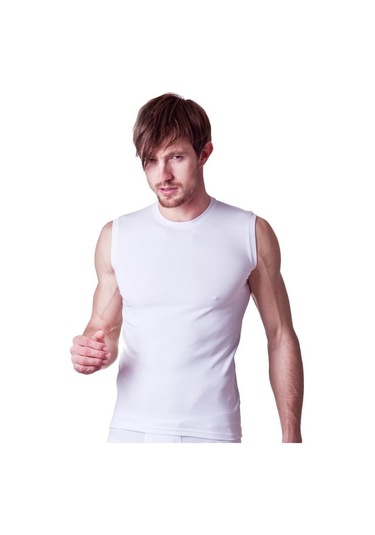 3 Adet Dono Erkek Likralı Sıfır Kol Fanila Atlet 1230 Beyaz