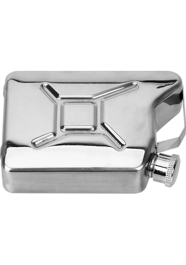 Benzin Kovası Tarzı Alkol Şarap Konteyneri 5 Oz Paslanmaz Çelik Anti Kayma Parti Bar Ev Taşınabilir Viski Votka Şişesi Kiti