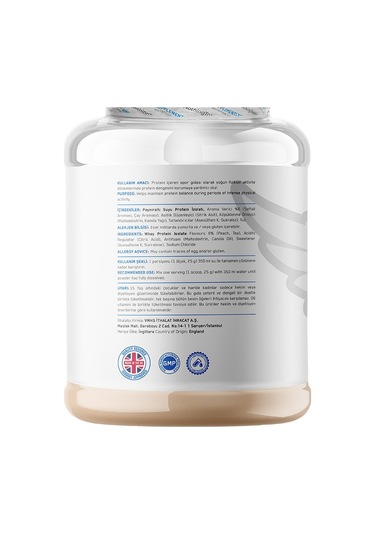 Supplementler Clear Isolate 1000 Gr Şeftali & Çay