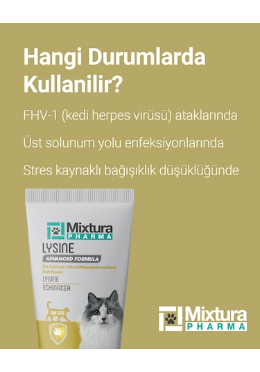 Mixtura Pharma Lysine Kedi Üst Solunum Yolu Macun - Kedi Maltı