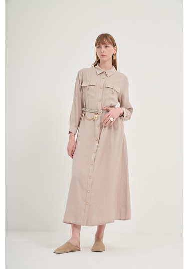 Ftz Modal Elbise Taş 31016 Taş