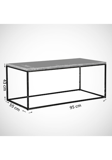 Cosco Beyaz Orta Sehpa Metal & Beyaz Orta Masa / Metal Ayaklı