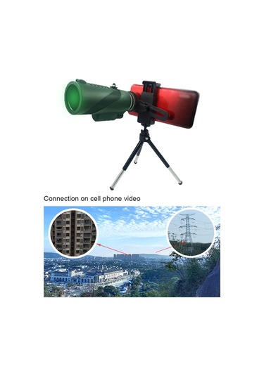 Wezone 40x60 Yeşil Dürbün - Gece Görüşlü, Telefon Bağlantılı, Tripodlu Profesyonel Teleskop