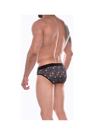 Don Moris Erkek Desenli Slip Külot Gri Melanj