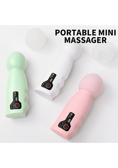Elmpaly Beyaz Taşınabilir Mini Elektrikli Masaj Aleti, Usb Şarjlı, 4 Hız Ayarlı Beyaz