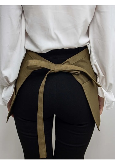 Leohome Belden Geçmeli Cepli Garson Önlüğü 441058451 Khaki