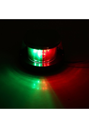 Shineyee Tek Parça Led Gemi Navigasyon Lambası, Çinko Alaşımlı, Su Geçirmez, Kırmızı+yeşil Işık, 2 Mil Görünürlük, Kolay Kurulum