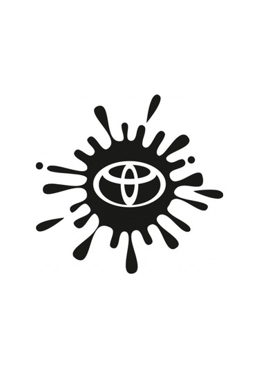 Toyota Boya Sıçraması Görünümü Araba Stickerı 15Cm 2 Adet