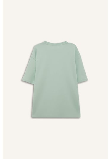 Defacto Oversize Geniş Kalıp Ütü Gerektirmeyen Bisiklet Yaka Kısa Kollu Basic Düz Ağır Kumaş Tişört X3926az25spgn1180 Yeşil Defacto Oversize Geniş Kalıp Ütü Gerektirmeyen Bisiklet Yaka Kısa Kollu Basic Düz Ağır Kumaş Tişört X3926az25spgn1180 Yeşil