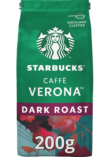 Starbucks Caffe Verona Dark Roast Öğütülmüş Filtre Kahve 200 G