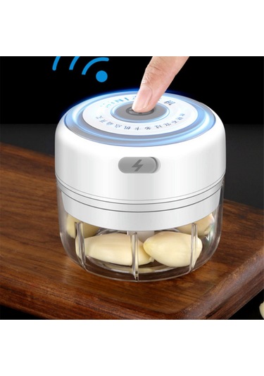 Elektrikli Sarımsak Ezici Mini Doğrayıcı Zencefil Ezici Makinesi Pembe Pembe