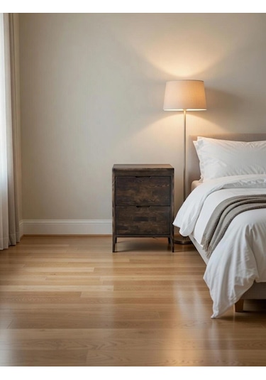 Noir Walnut Masif Ahşap Komodin Ceviz