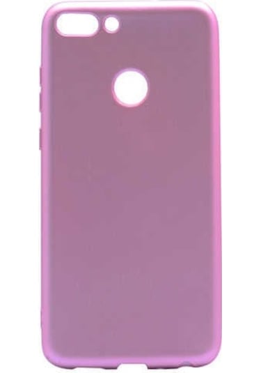 Kilifone - Huawei Uyumlu P Smart Fıg-lx1 - Kılıf Mat Renkli Esnek Premier Silikon Kapak - Rose Gold