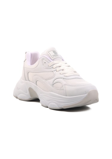 Aspor Beyaz Fileli Kadın Spor Ayakkabı Sneaker Çok Renkli