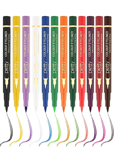 Pretty Beauty Renkli Eyeliner Kalın Uç