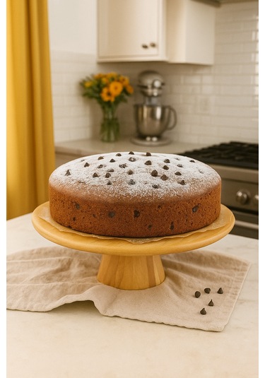 Oval Ayaklı Bambu Sunum Standı Doğal Ve Şık 24,5 5,5 Cm Sunum Tabağı 2 Parça Set Bambu