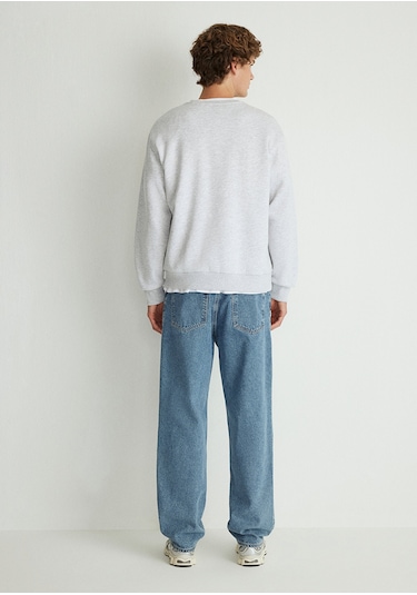 Mavi - Mavi Logo Baskılı Gri Sweatshirt 0611716-85438 Gri