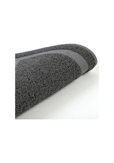 Geekyou Siyah Pvc Yarım Dairesel Kedi Kumu Ped - Su Geçirmez, Kaymazlı, Zemin Koruyucu, Dayanıklı Mat 60x30cm