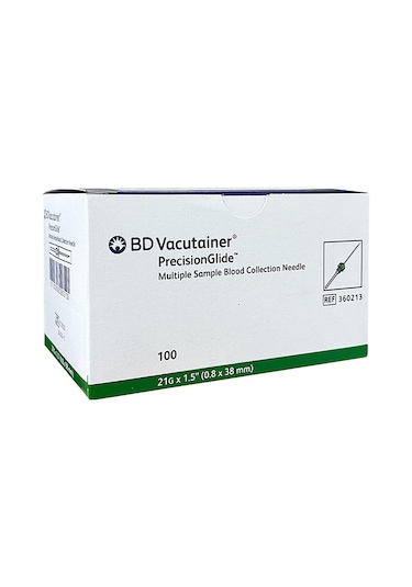 Bd Vacutainer Kan Alma İğne Ucu Yeşil 21G*1.5 (0.8*38 Mm) 100 Lü