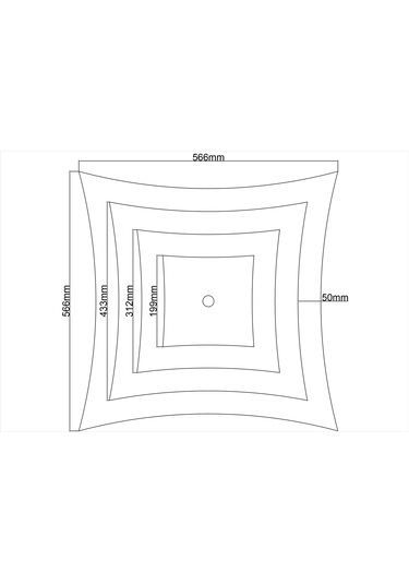 Motifpiyer Lamba Tavan Göbeği-duz4k-model-kare-iç-egri-56cm-2adet Beyaz